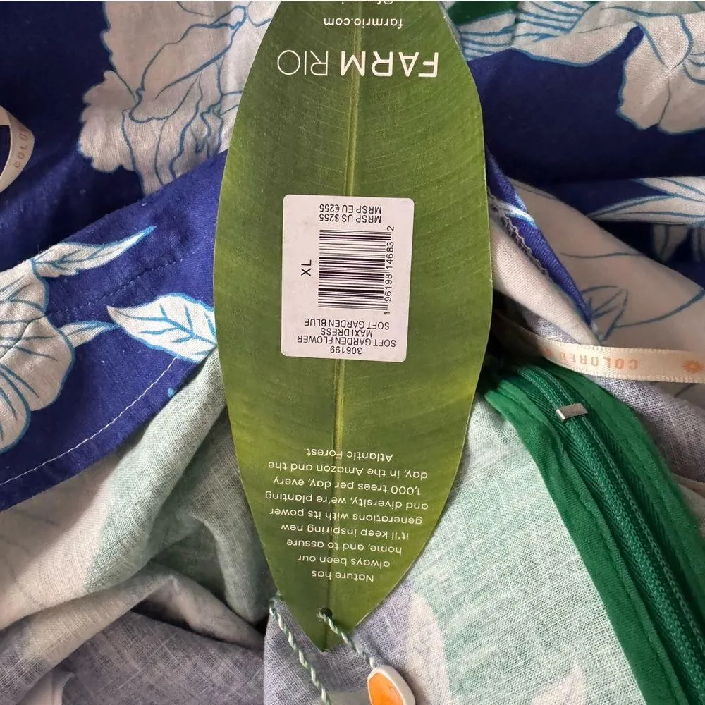 FARM Rio Soft Garden Flower Maxi Dress Size XL - Image 12