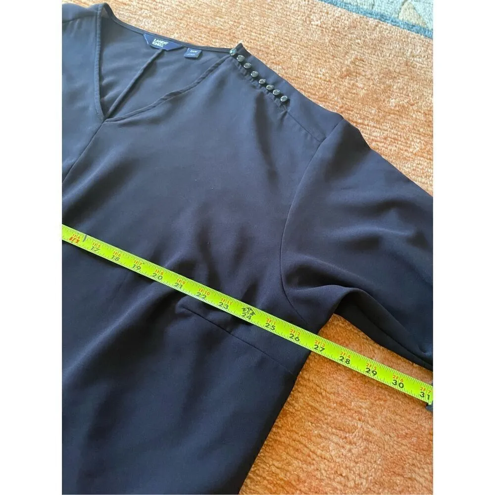 LENDS END BLACK BLOUSE - Image 4