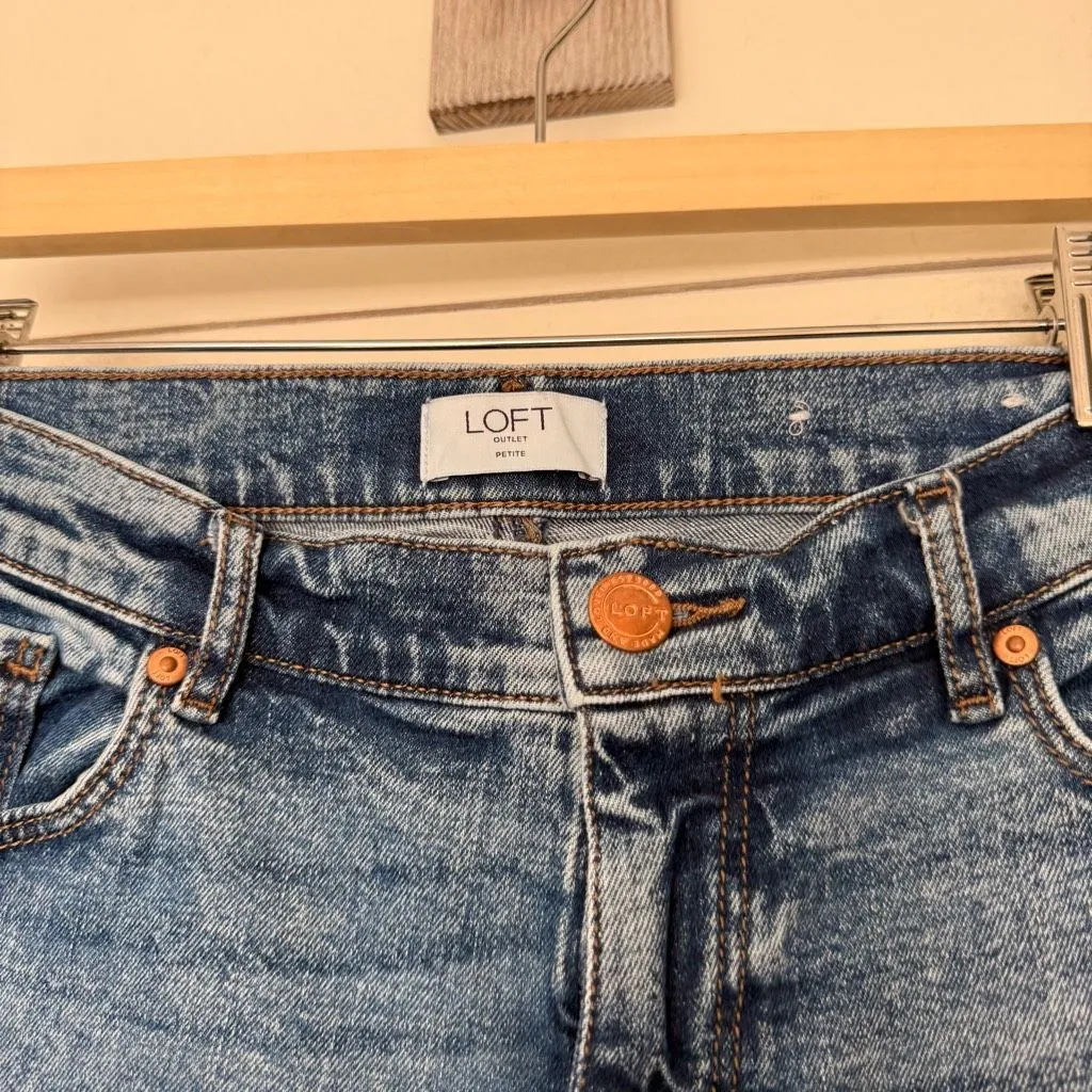 Loft Outlet Women’s 30 Jeans Raw Hem Straight - Image 2