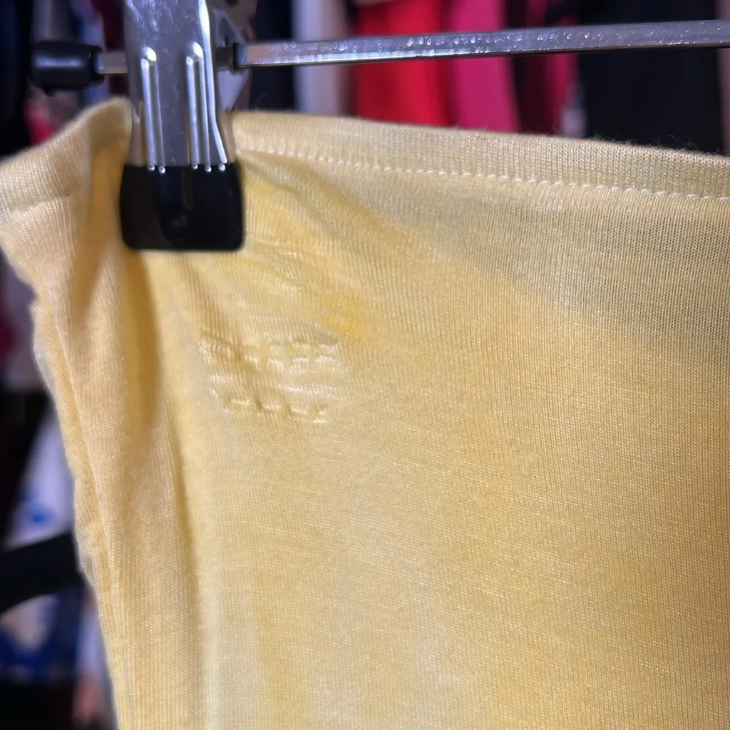 NWOT Sky Brand Yellow and Blue Crochet Detail Tube Strapless Top - Image 5