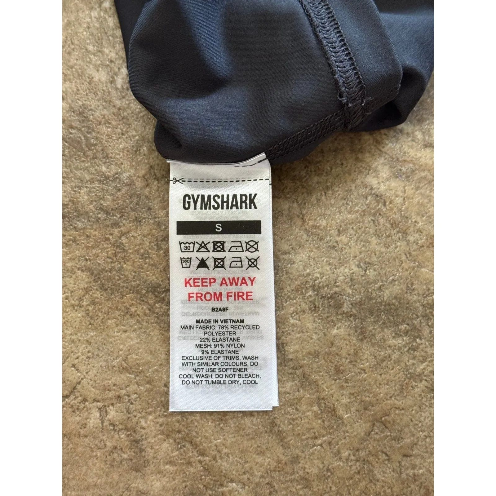 Gymshark Training Leggings Asphalt Grey Size Small - Image 7