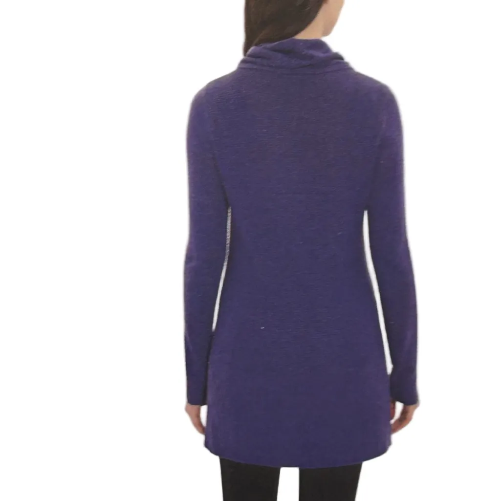 Adrienne Vittadini purple cowl neck tunic sweater casual sophisticated NWT XL - Image 4