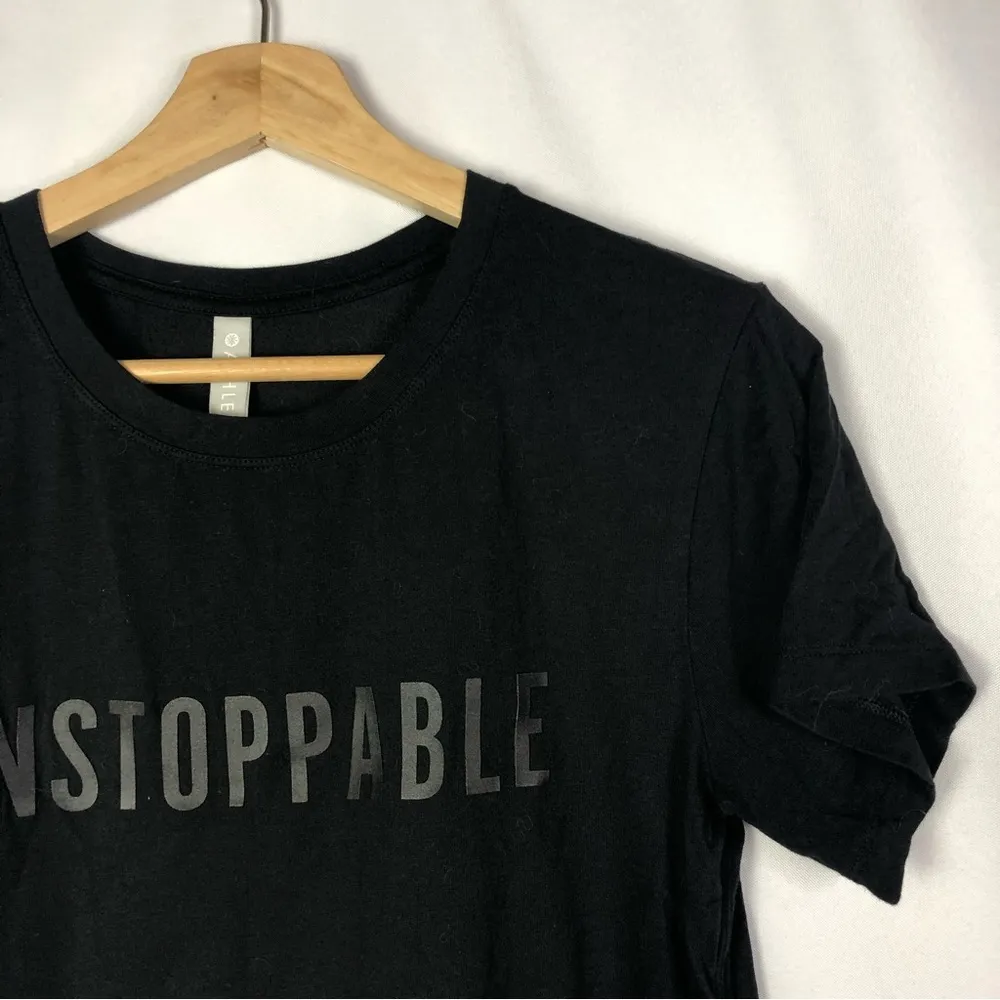 Athleta Unstoppable Black Cropped Short Sleeve Athletic T-Shirt XS - Image 4
