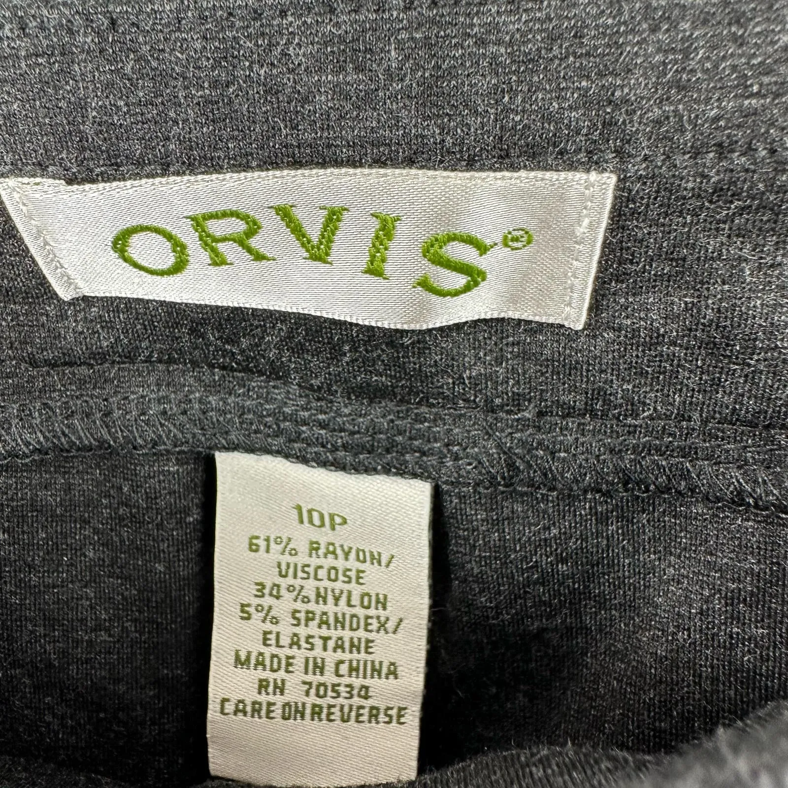 Orvis size 10 gray pull on style pants‎ trousers - Image 4