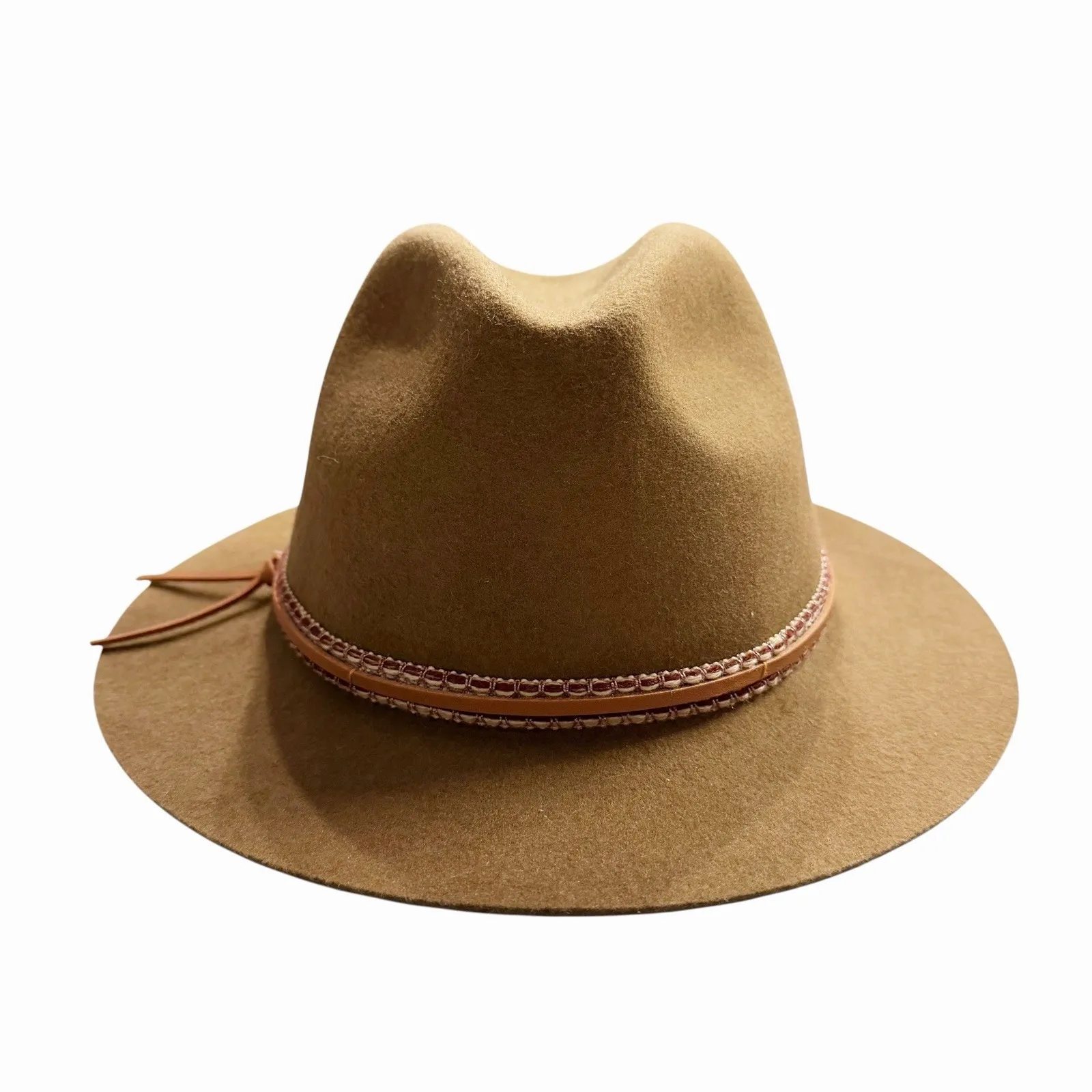Anna & Ava Women 100% Wool Fedora Hat Brown Western Rancher Wide Brim Boho Fall - Image 3