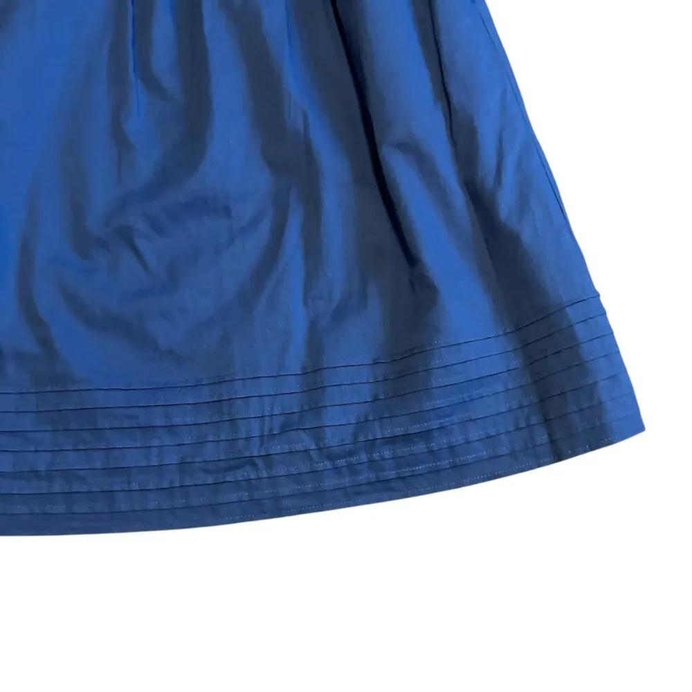 Maeve Anthropologie Sleeveless Dress Embroidery Blue Defined Waist Cotton Size 6 - Image 3