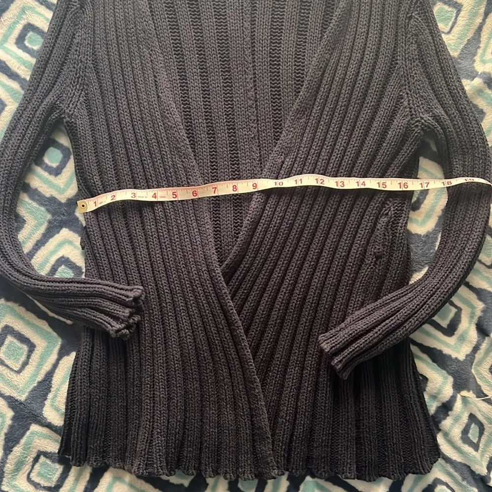 Abercrombie and Fitch Navy Hooded Cardigan - Image 3