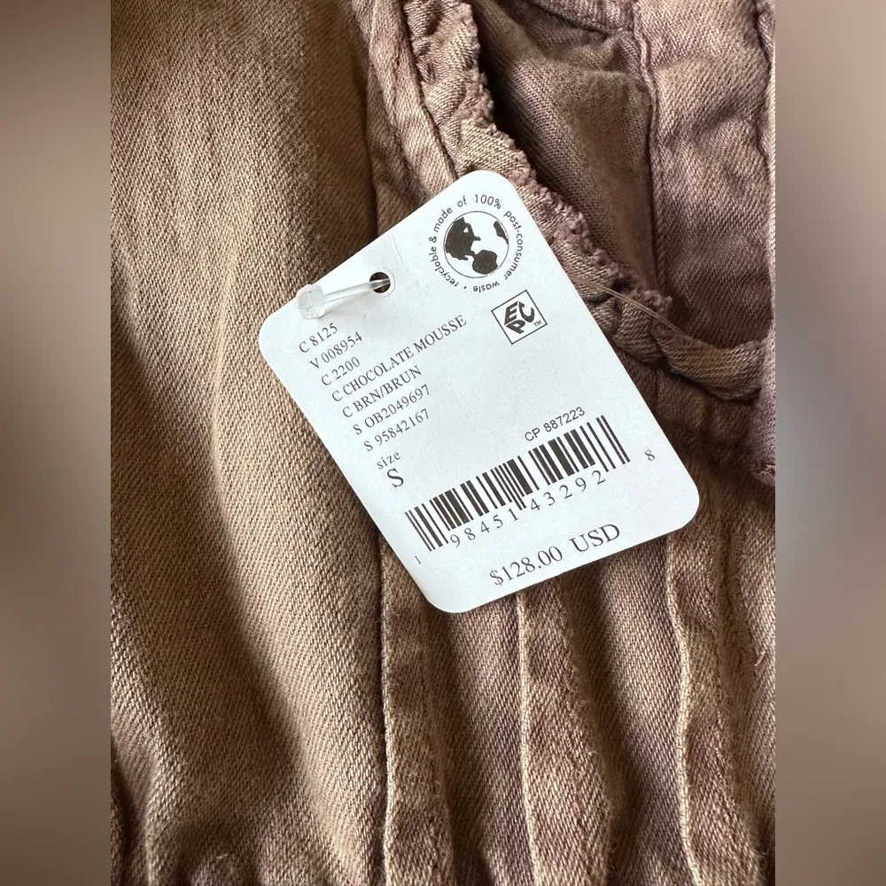 #56 NWT Free People Nikita Romper in Chocolate Mousse - Image 7