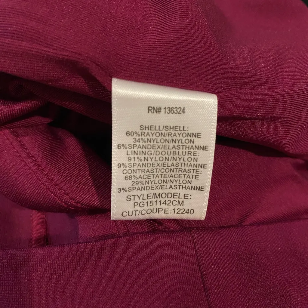 Halston Heritage Purple Pink Bodycon Dress Cutout Back 2 US - Image 6