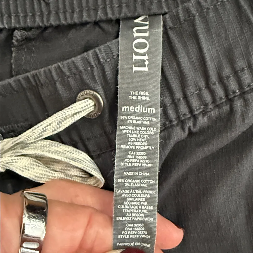 Vuori Ripstop Utility Pants Organic Cotton Black – Women’s Medium - Image 2