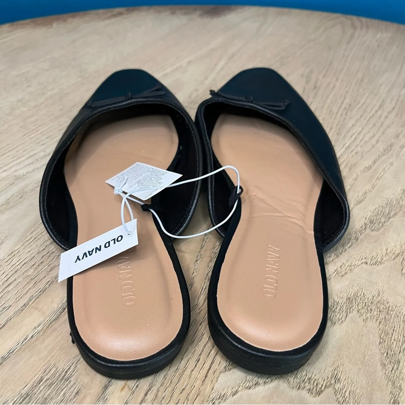 New! Old Navy Black Ballet Mules Minimalist Slip On Flats Women’s Size 7.5 - Image 3