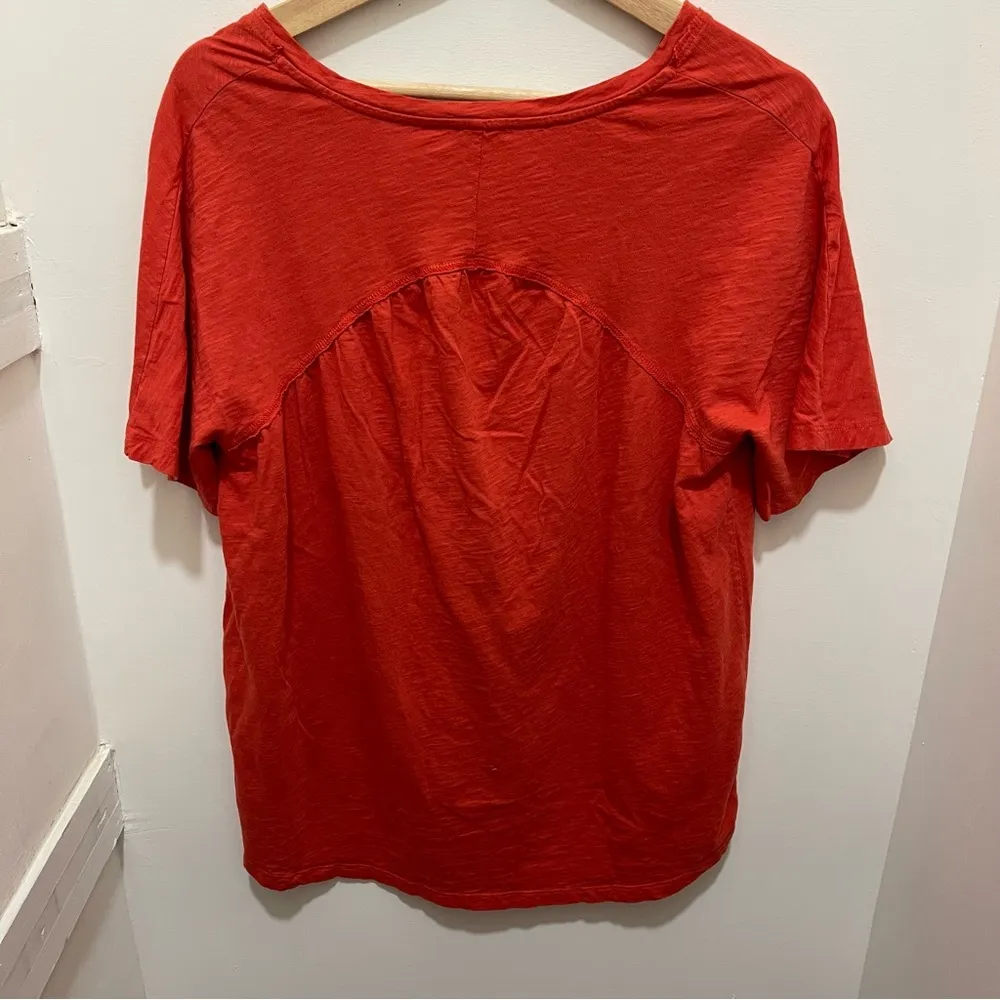 100% Cotton Flowy Sundance Shirt Bright Orange - Generous Size Small - Image 4