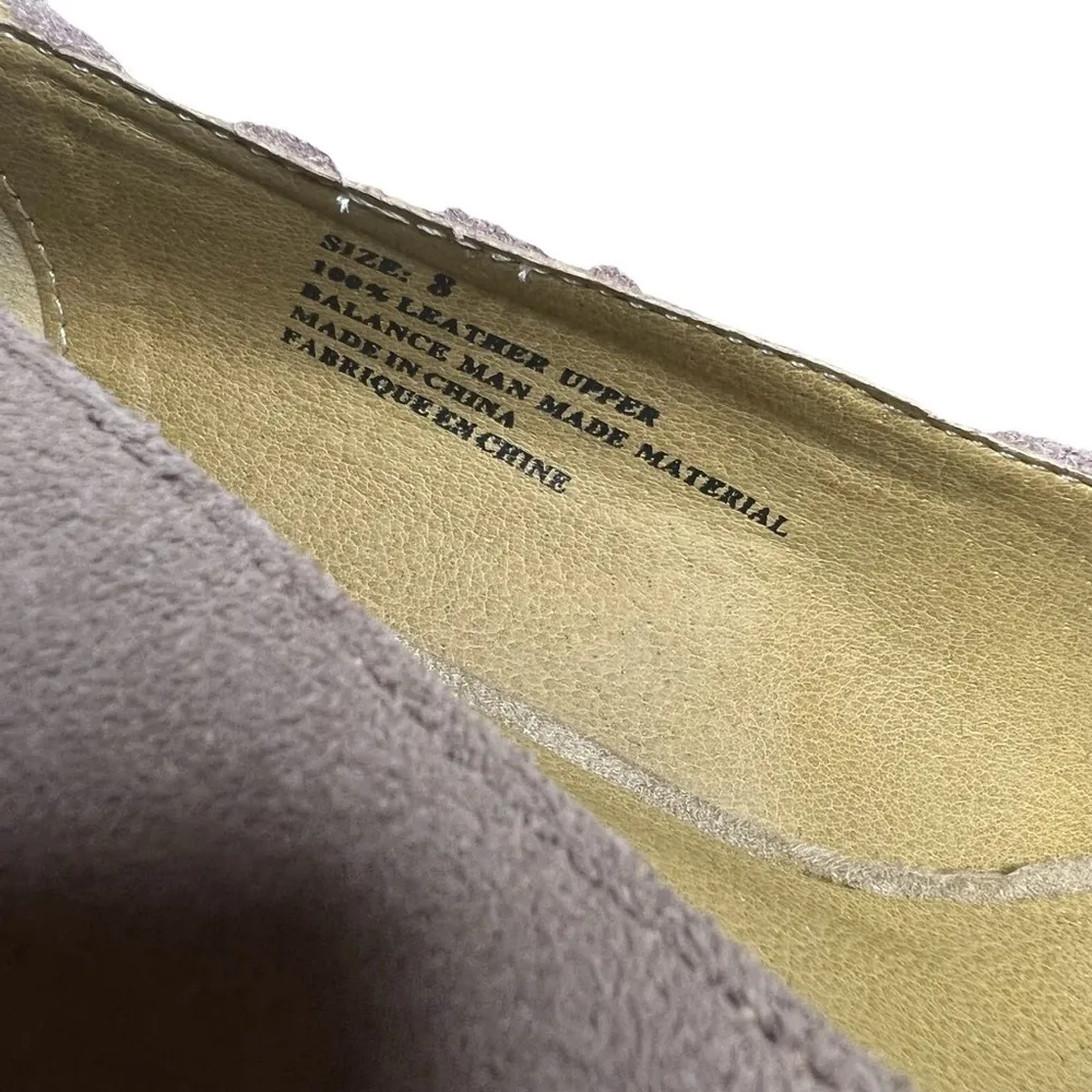 KIMCHI BLUE Nude Suede Heels - Image 9