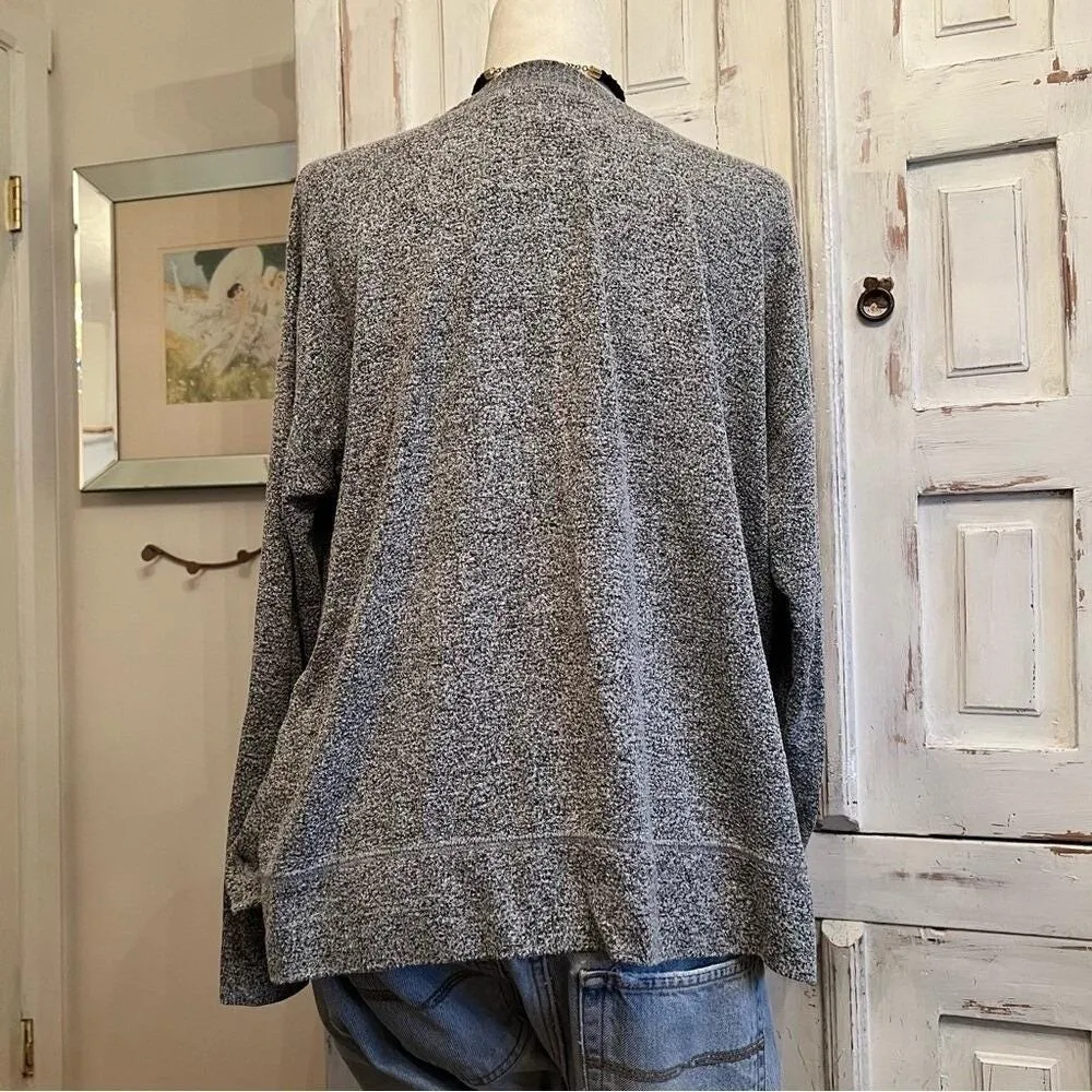 Vintage Lucky Brand Gray Marled Knit Long Sleeve Pullover Sweater Minimalist L Size L - Image 5