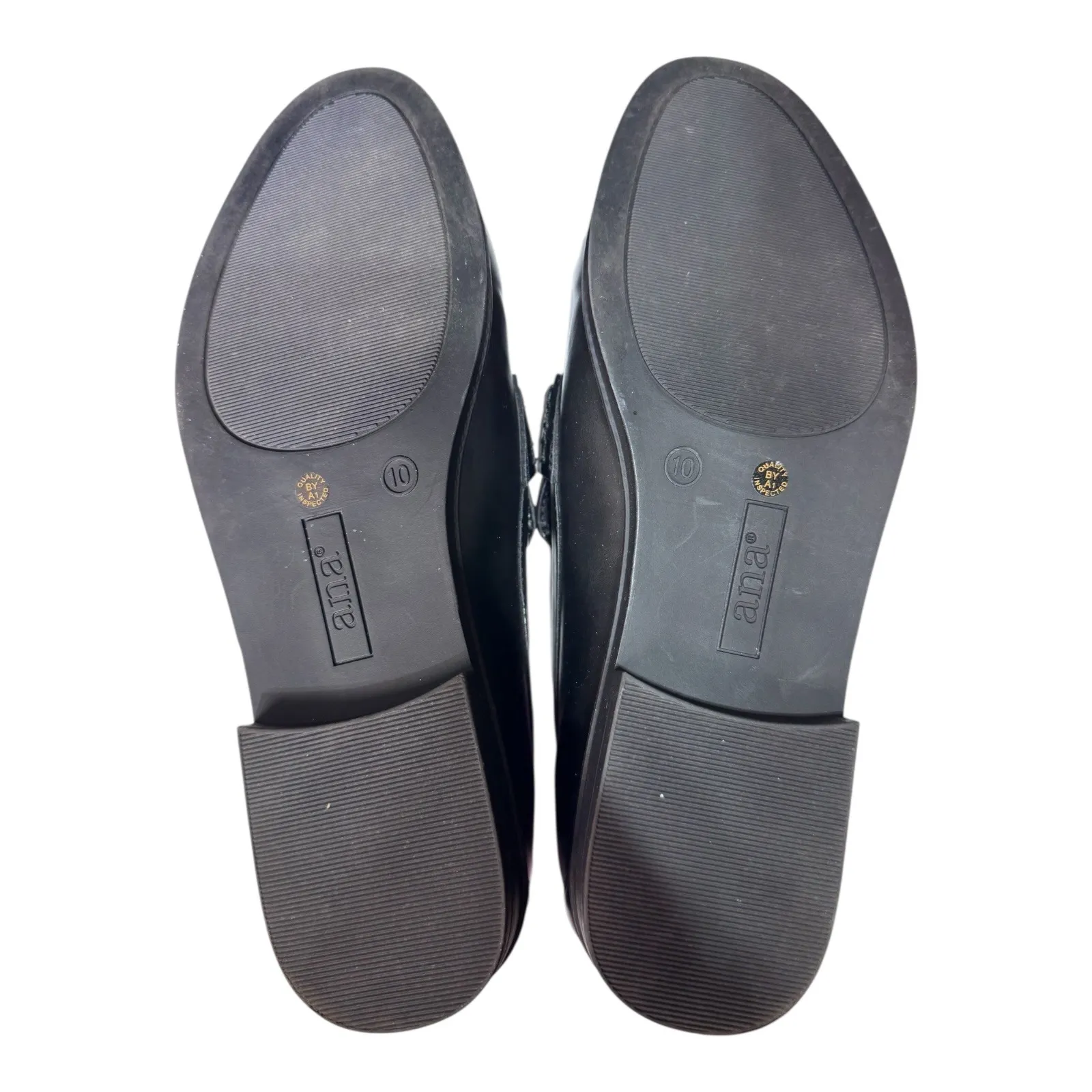 ANA by A New Approach Women Black Leather Penny Loafer Shoes Size 10 - Image 4