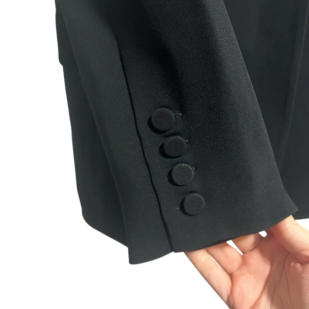 NEW NWT Cinq A Sept Loisa Crystal Embellished Crepe Blazer Jacket In Black - Image 9