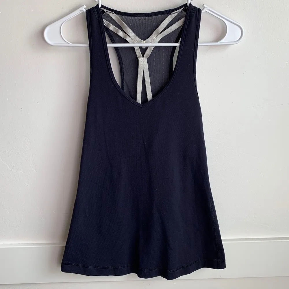 Lululemon Navy Blue Dance To Yoga Tank Top - Image 3