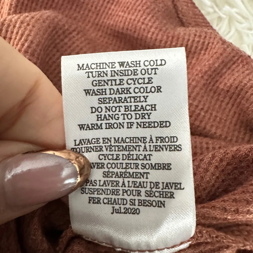 Z SUPPLY Mineral Wash Oversized Button Front Cardigan in Rust Clay Medium - Image 11