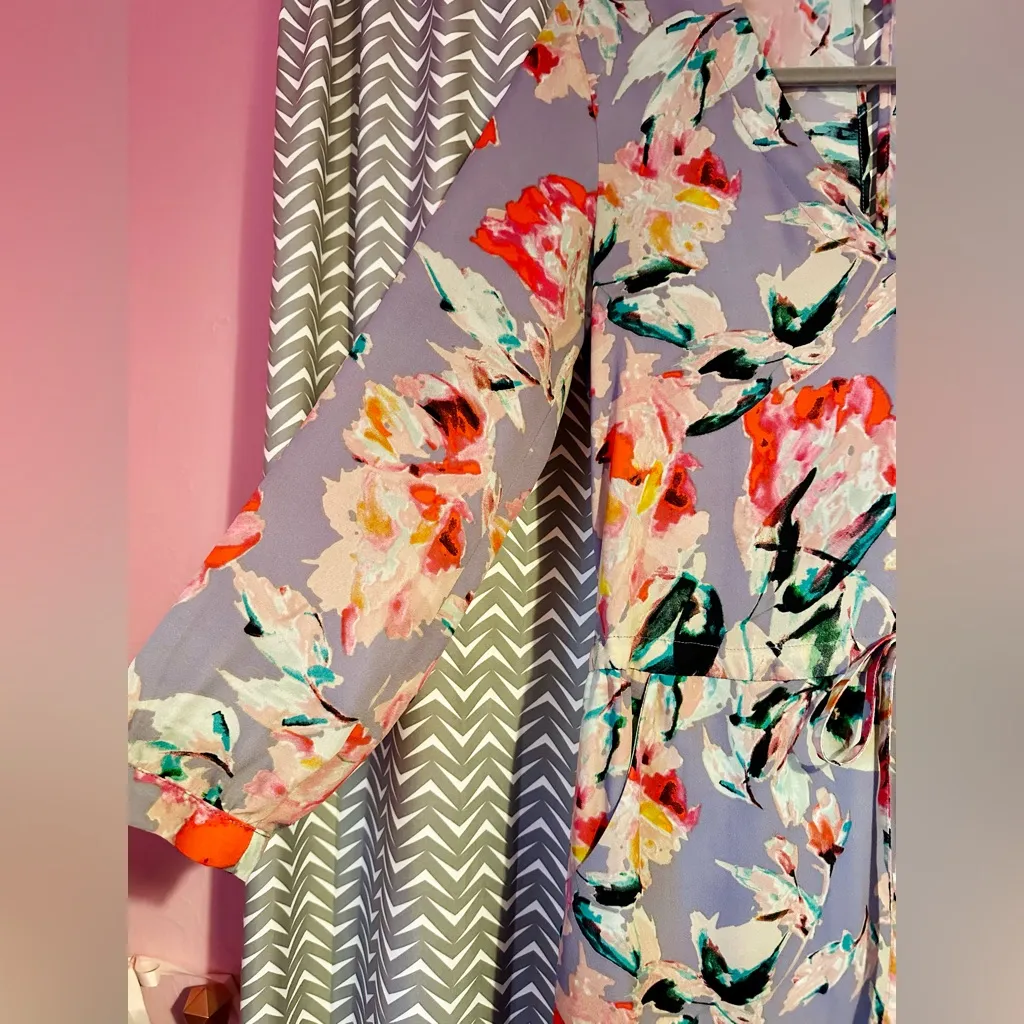 Eight Sixty | Floral Drawstring Mini Dress, Size S - Image 4