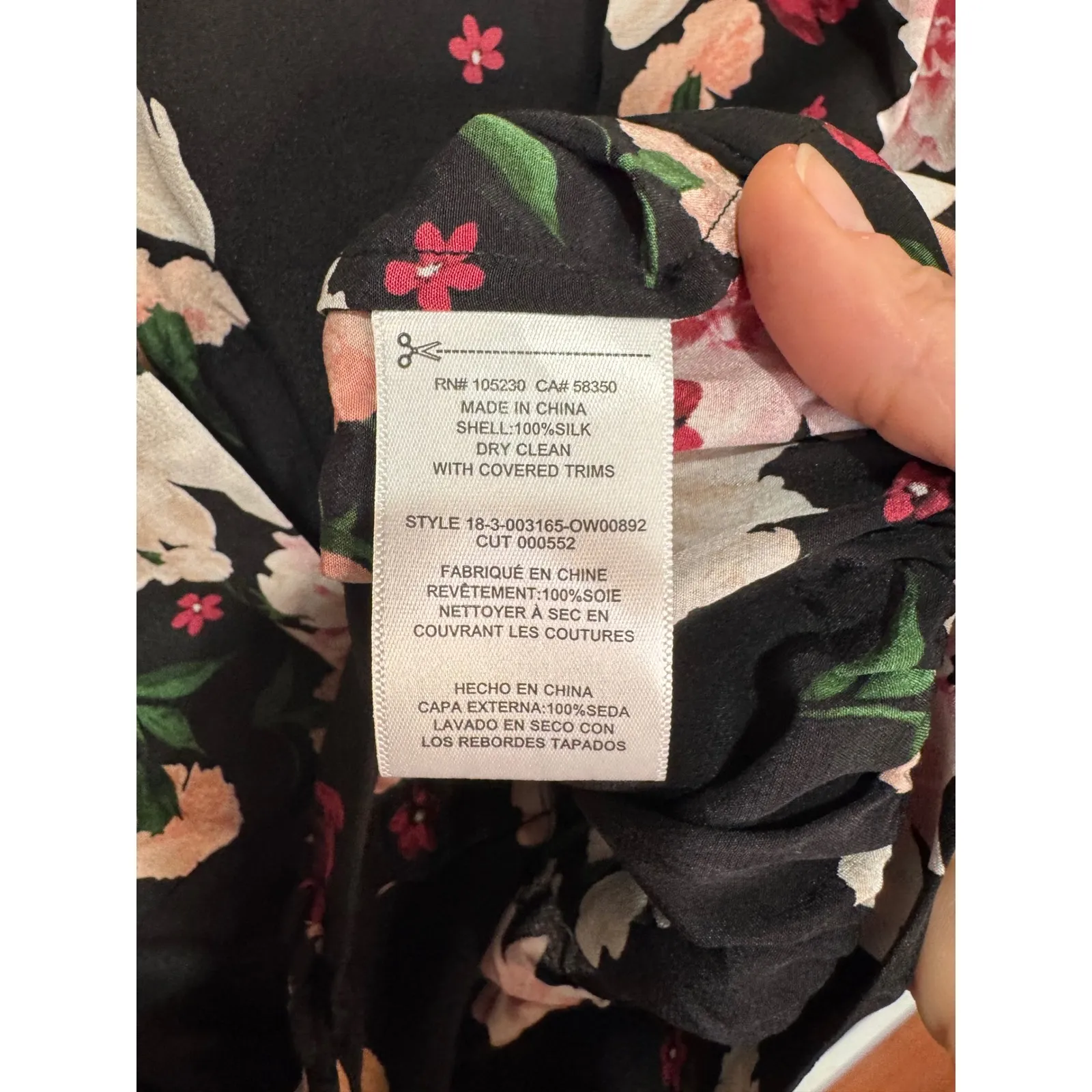 Equipment Femme Revolve‎ Black Floral Silk Sola Top Sz S $325 - Image 12