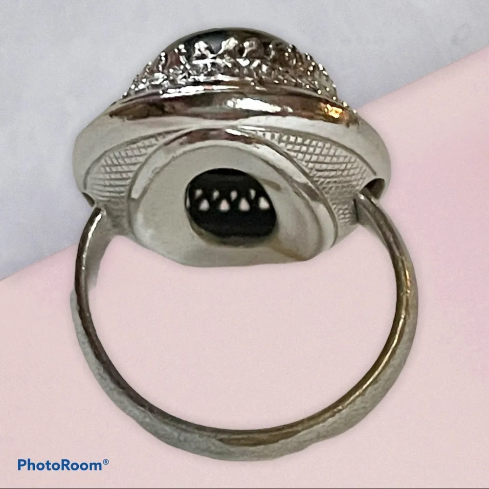Whiting & Davis Vintage  Hematite stone ring - Image 5