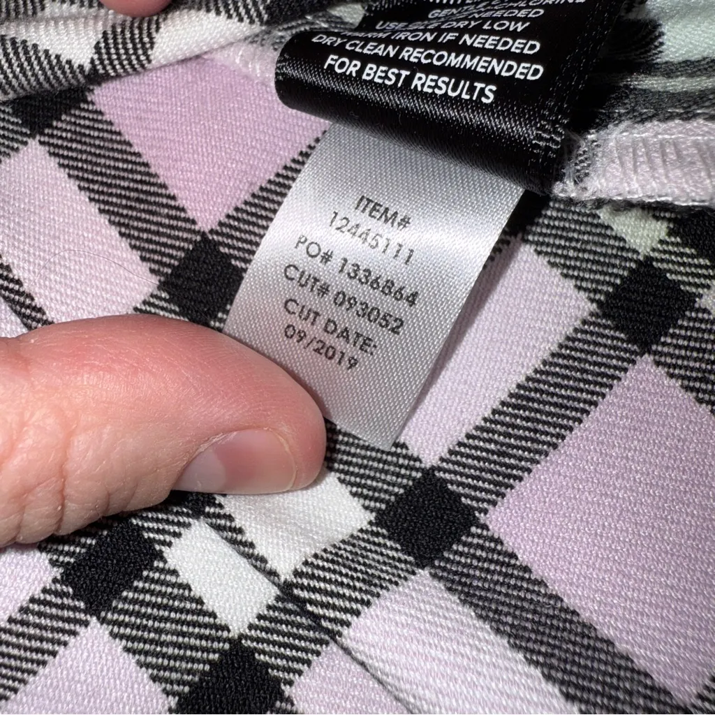 Torrid Plaid Flannel Hooded Anorak‎ Jacket in Pink White Black Sz 3X Plus - Image 8