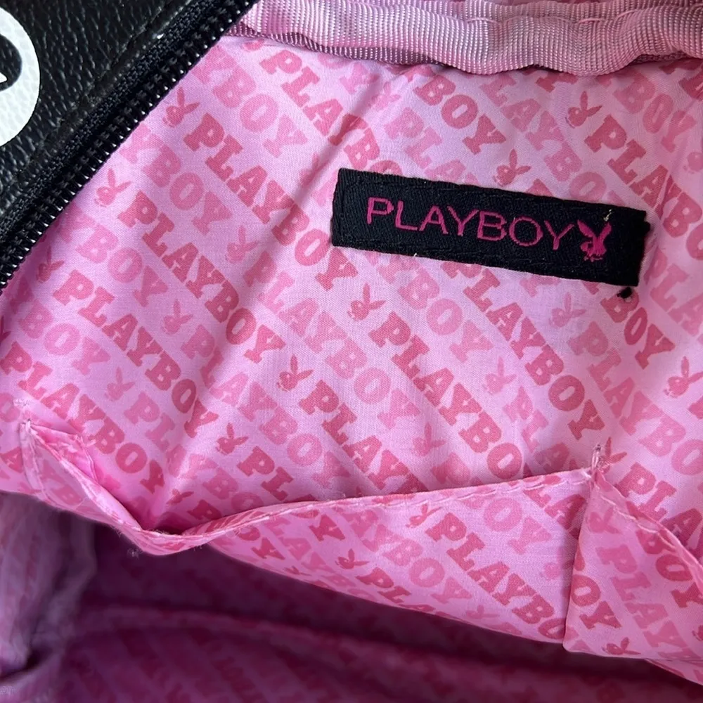 Vintage Y2K Black White Vegan Leather Limited Monogram Wallet Purse Set - Image 4