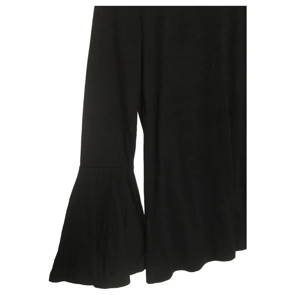 New Lulus Top Womens XS Let It Be Me Open Back Tie Long Bell Sleeve Top Black - Image 7