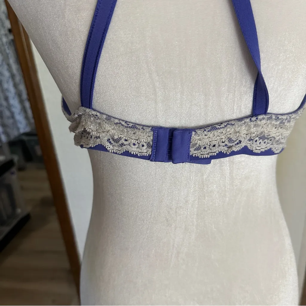 Soma Embraceable Full Coverage Violet‎ Blue Padded Underwire Bra 36C - Image 6