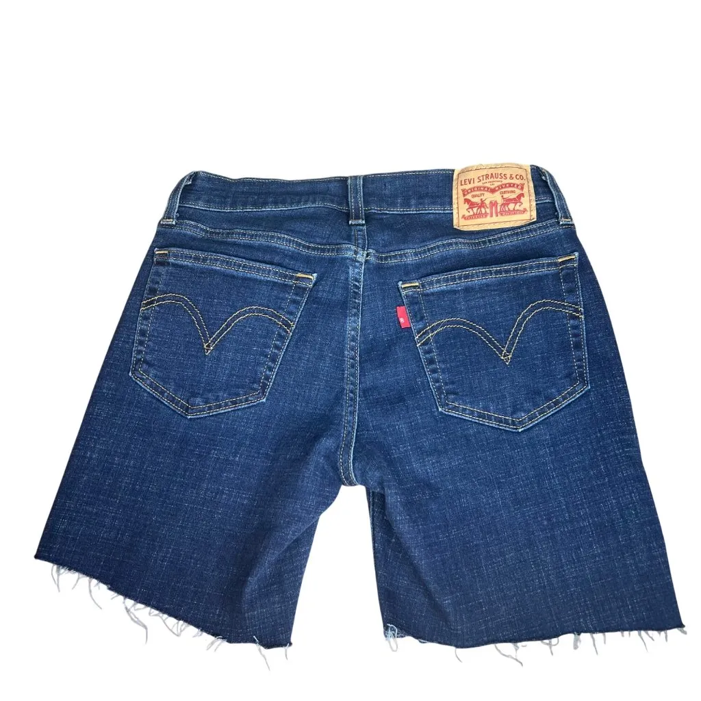 Levi's Cutoff Jean Shorts Size 24 Waist Borrowed From Theh Boys 5.5"‎ Inseam - Image 5