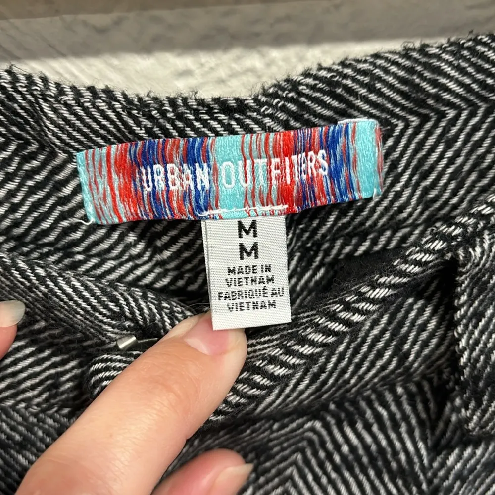 Urban Outfitters Elliott Low Slung Trouser Pants Grey/Black/White Size Medium - Image 2