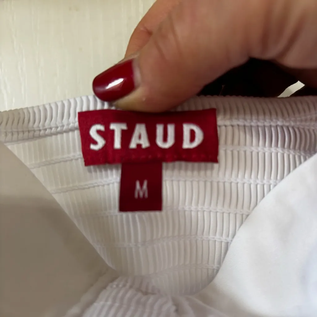 Staud Landry Maxi Dress White Size M Size M - Image 7