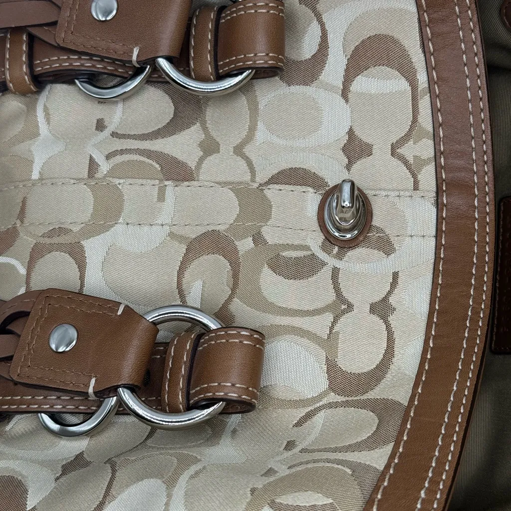 Coach Chelsea Beige Optic Sig Satchel Tote Bag F0793-10995 - - Image 12