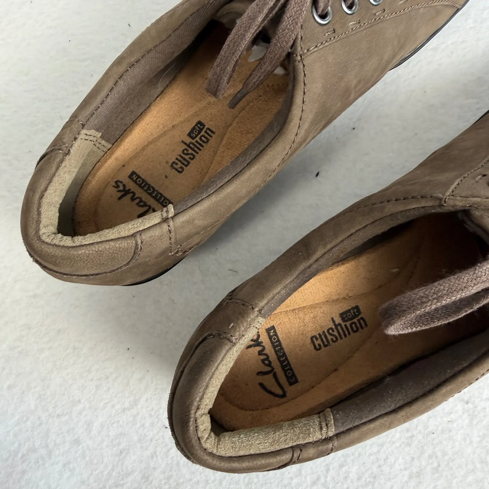 Clarks Collection Women Dark Brown Suede Lace Up Comfort Walking Shoes Size 8.5 - Image 10