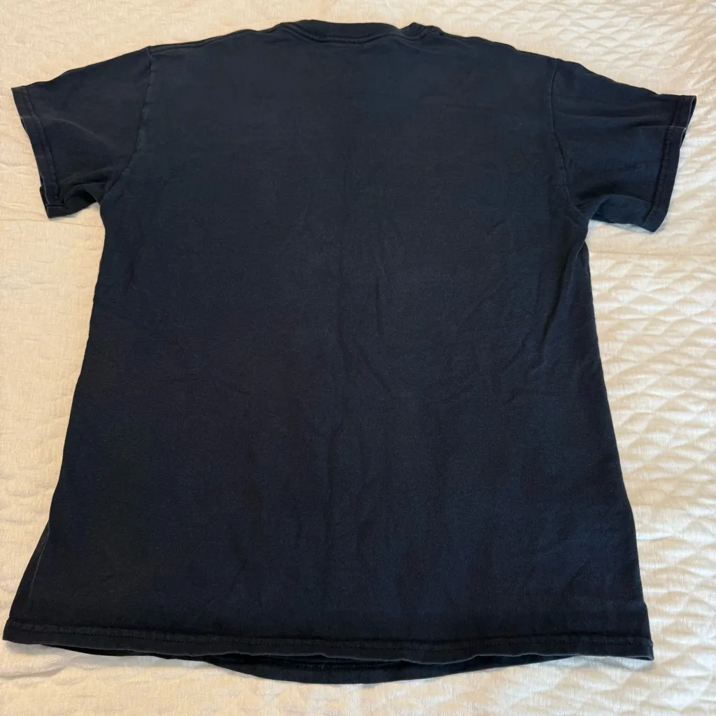 Temple Owls Black T Shirt Size Medium Cotton Gildan Flawed Collegiate - Image 7