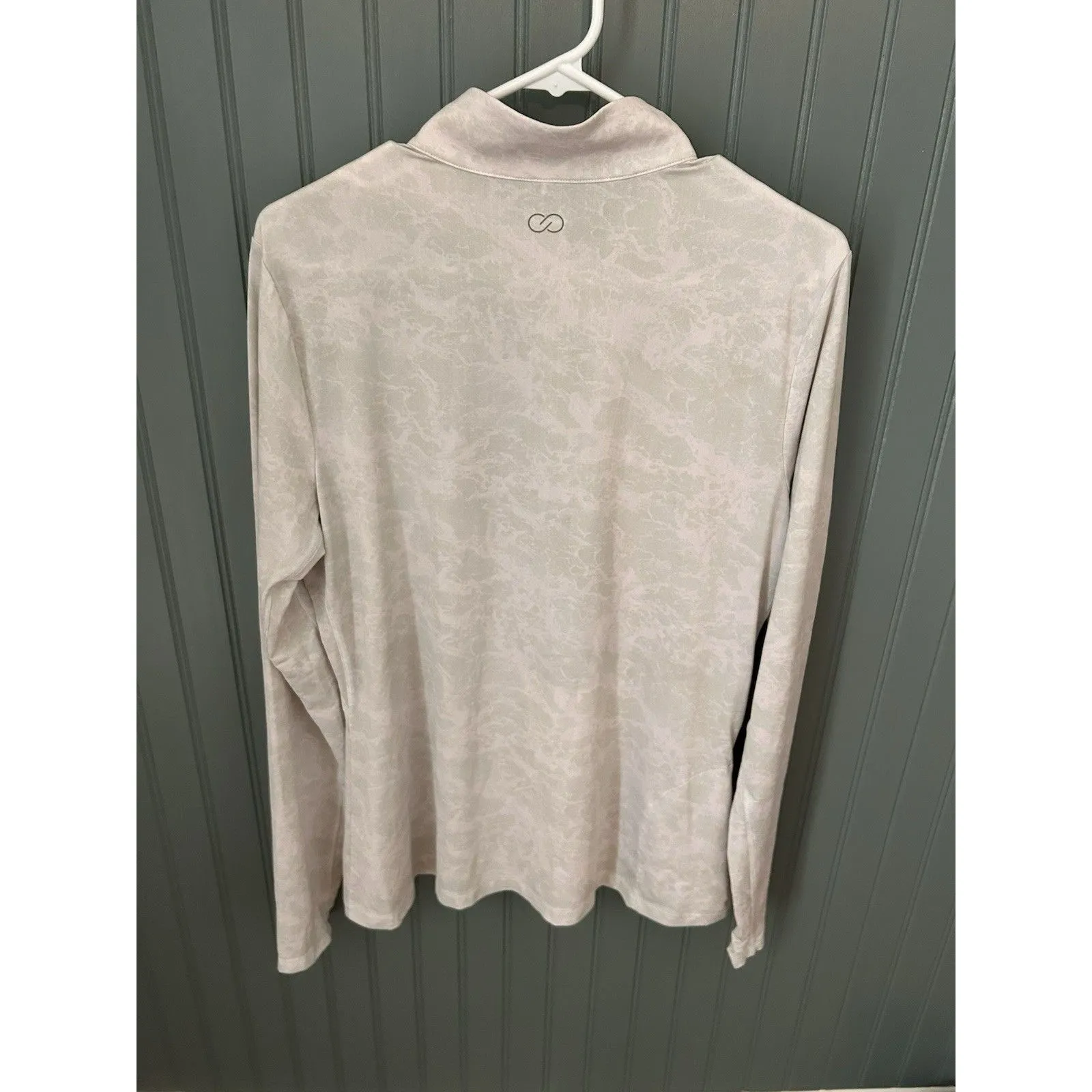 Calia‎ Carrie Underwood Shirt Women XL Long Sleeve 1/4 Zip Camo Floral Gray - Image 2