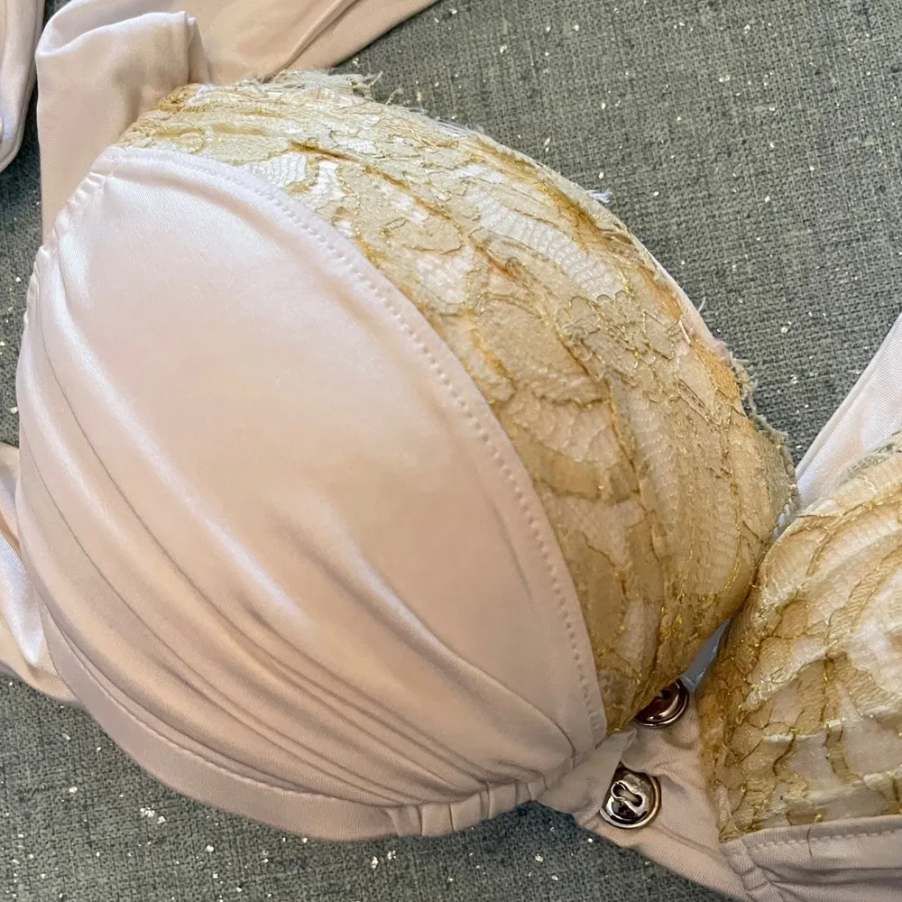 Beach‎ Bunny Bikini Top White Gold - Image 3