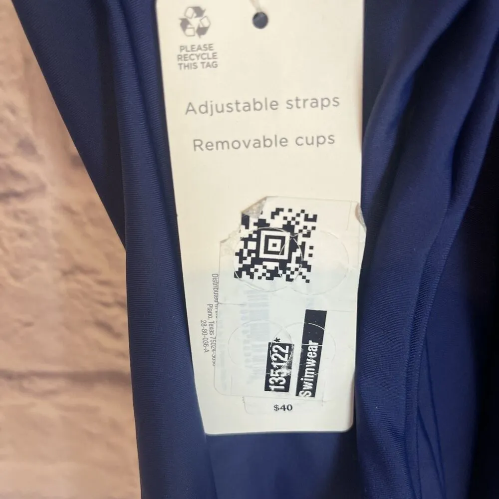 Peyton & Parker Women’s NWT Blue Swim Tankini Top Size XS - Image 4