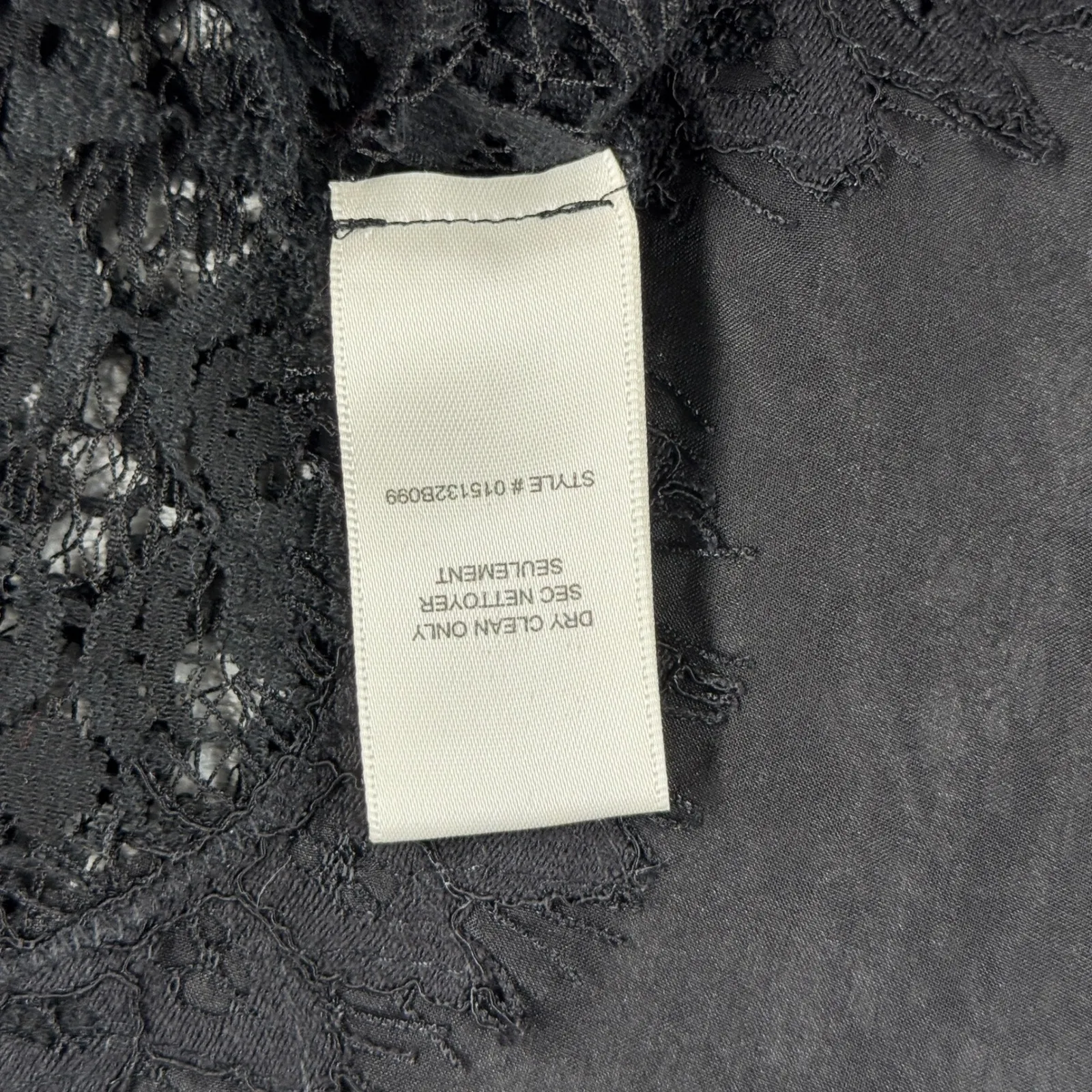 Rebecca Taylor Blouse Black Lace Sheer Top Medium Gothic Dark Romantic Feminine - Image 8