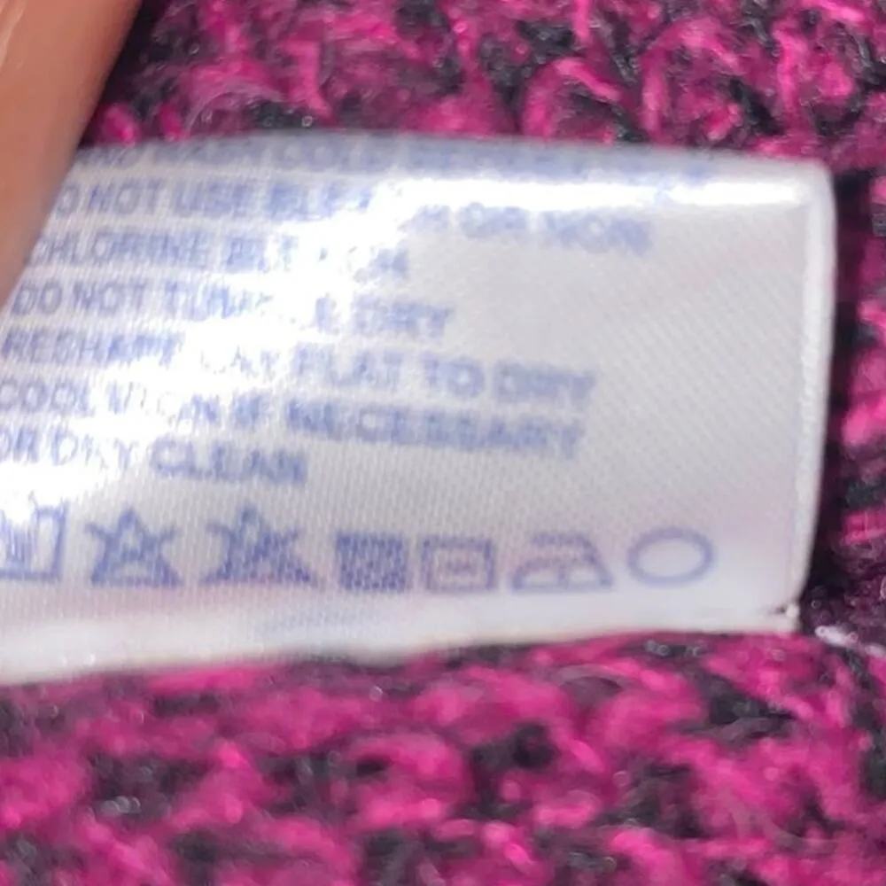 Tyler Boe Wool Mohair Knit Pink Black Animal Print Crewneck Sweater Size S - Image 7