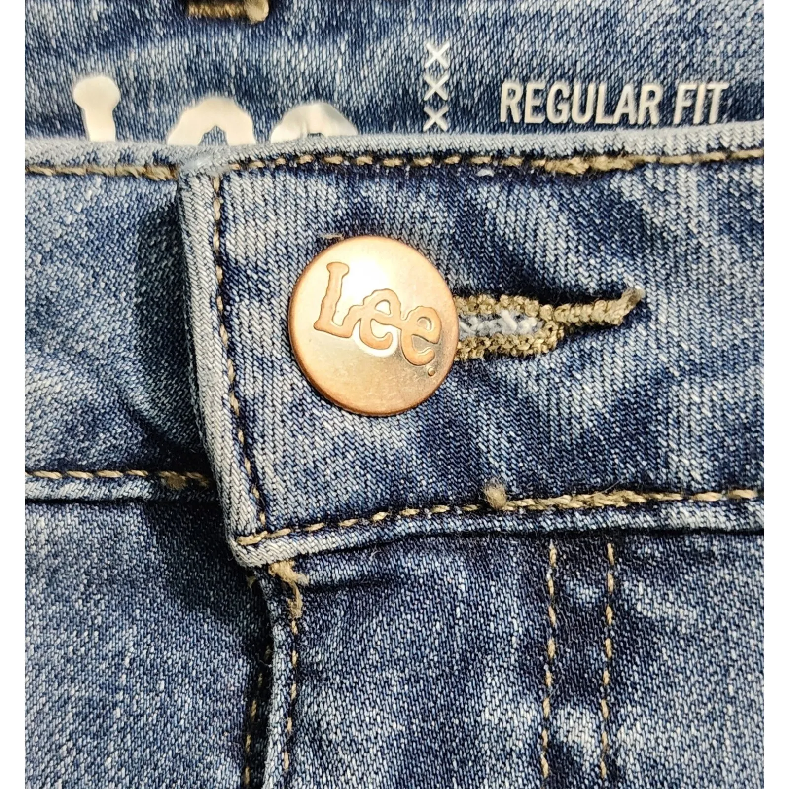 Lee Regular Fit Capri Jeans Mid Rise Denim Cropped Pants Womens‎ Size 14 - Image 2