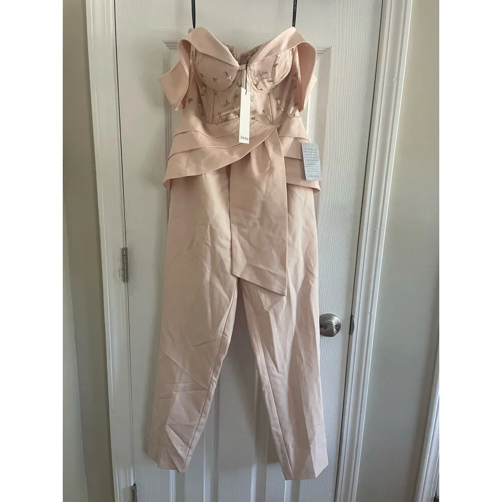 Lavish Alice. Off shoulder, pink blush jumpsuit w/corset top, A03, Sz 6, $75 - Image 9