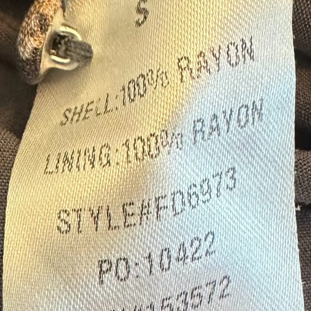 Bohme Grey Floral Print Dress Fit n Flare 3/4 Sleeves Comfy Casual Size Small - Image 10