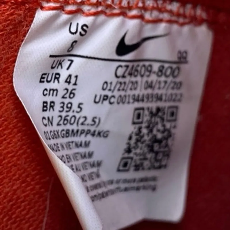 Nike Blazer Mid 77 Vintage Men's Orange Suede Leather Lace Up Sneakers Shoes 8 - Image 5