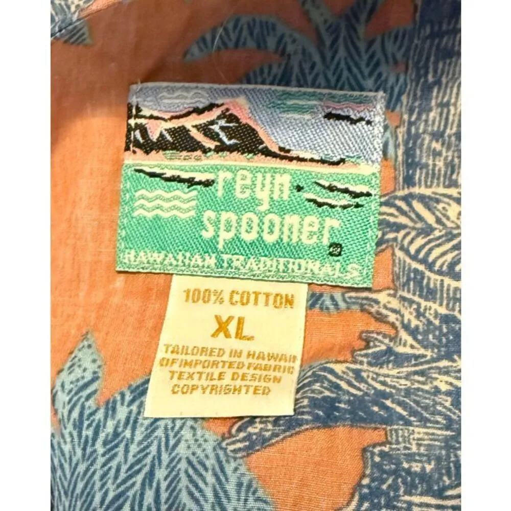 NWT VTG Reyn Spooner Womens‎ Hawaiian Floral Palm Royals Mini Vacation Dress XL - Image 3