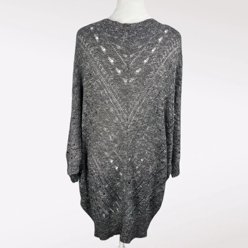 Torrid Gray Open Knit V-Neck Pullover Sweater Short Sleeve Size 2X - Image 5