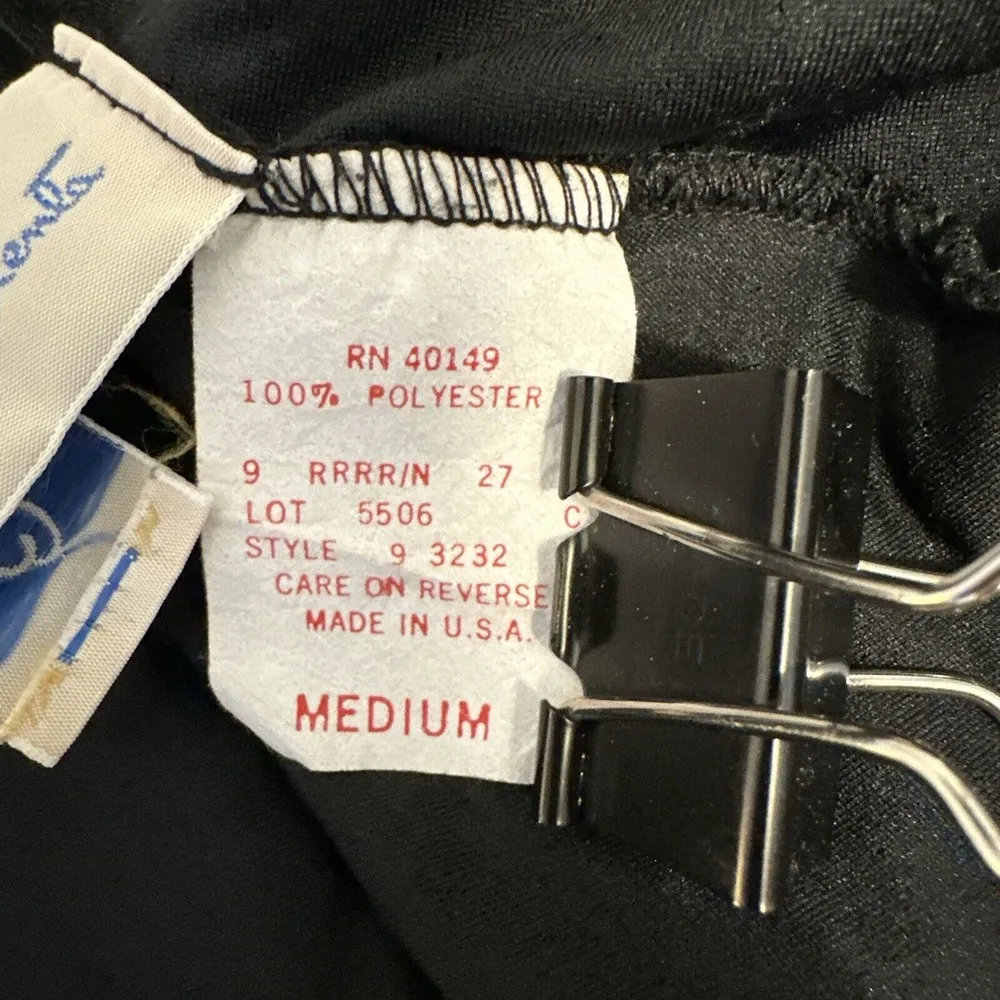 Oscar De La Renta Vintage Draped Open Front Cardigan Size M Black Crinkle Pocket - Image 9