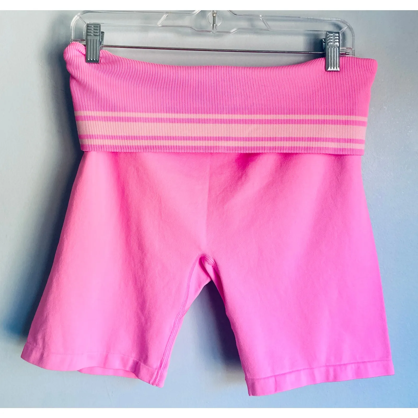 Victoria's Secret PINK NWT Foldover Bike Shorts Pink M and XL - Image 3