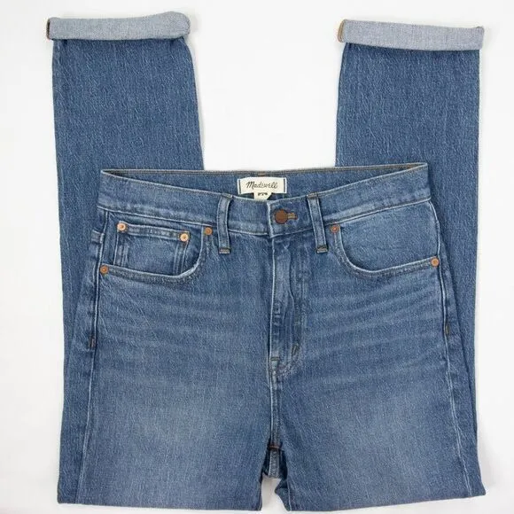 NEW Madewell The High-Rise Slim Boyjean‎ in Moorland Wash, size 27 - Image 10