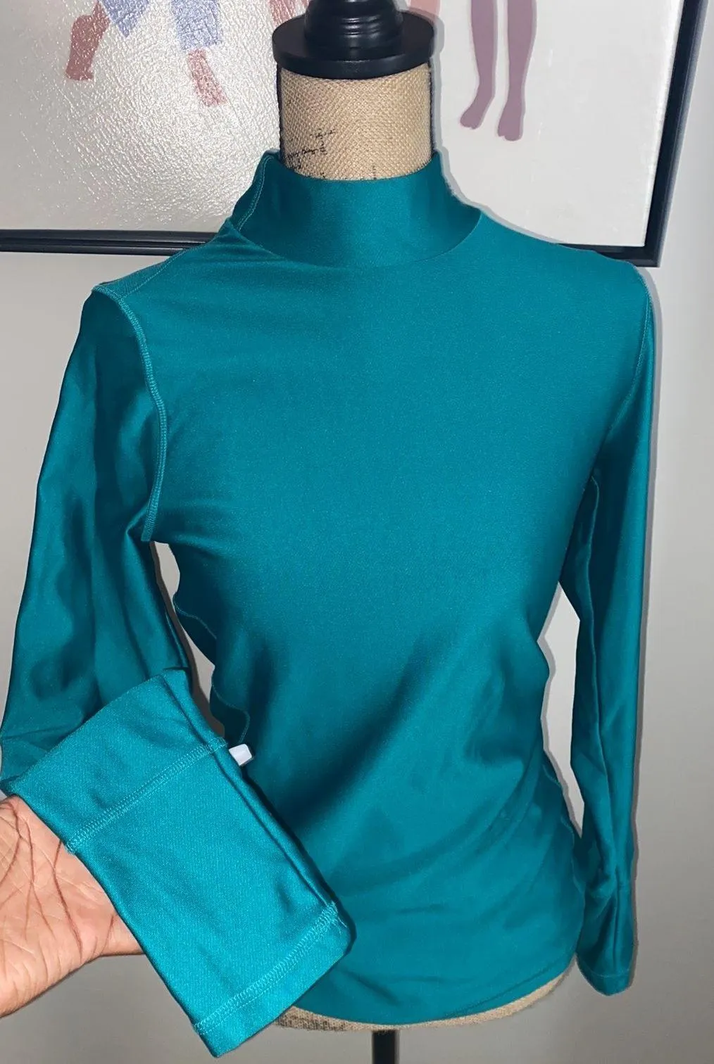 Layer 8 Performance Turquoise Long-sleeve Top - Image 2